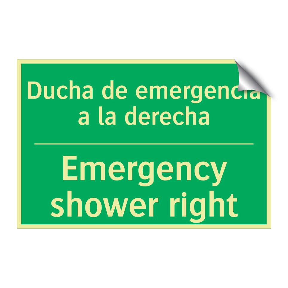 Ducha de emergencia a la /.../ - Emergency shower right
