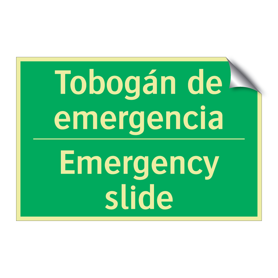 Tobogán de emergencia - Emergency slide