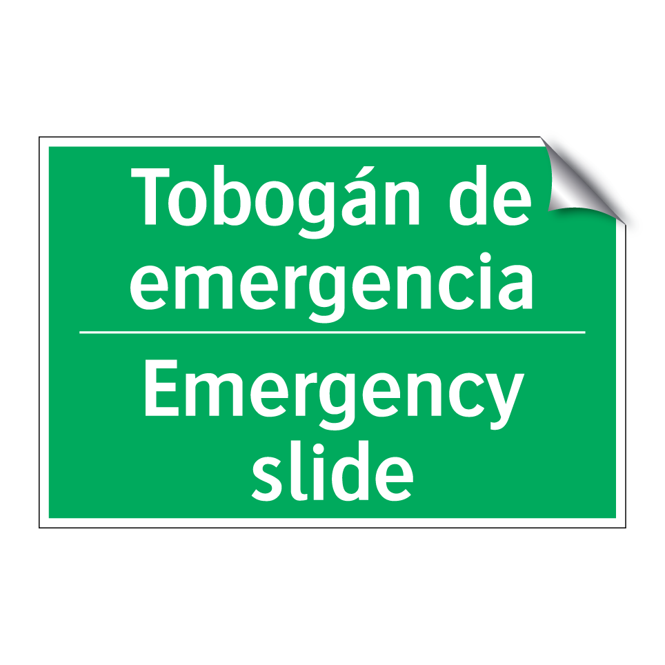 Tobogán de emergencia - Emergency slide