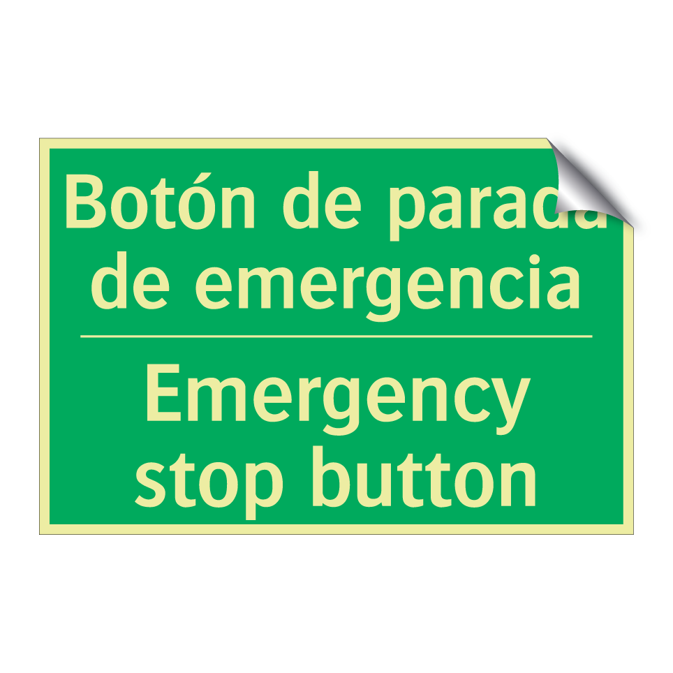 Botón de parada de emergencia - Emergency stop button