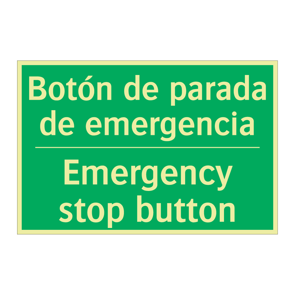 Botón de parada de emergencia - Emergency stop button