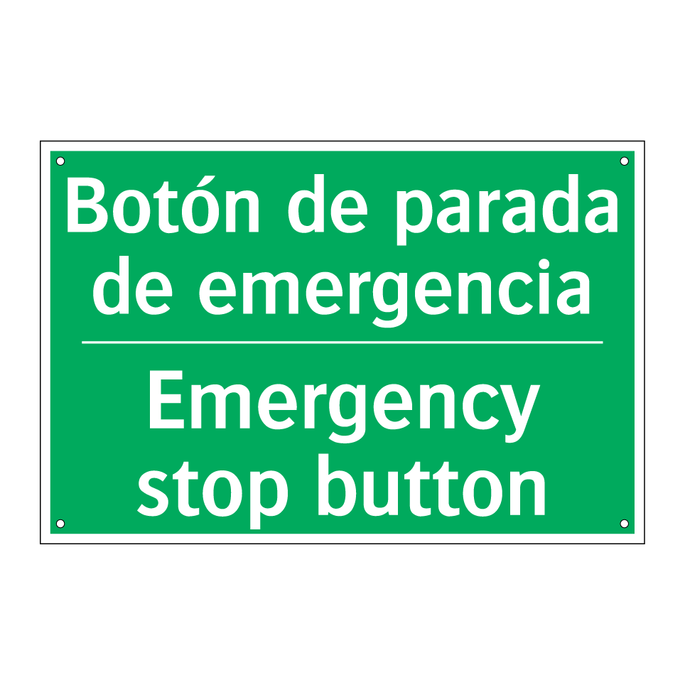 Botón de parada de emergencia - Emergency stop button