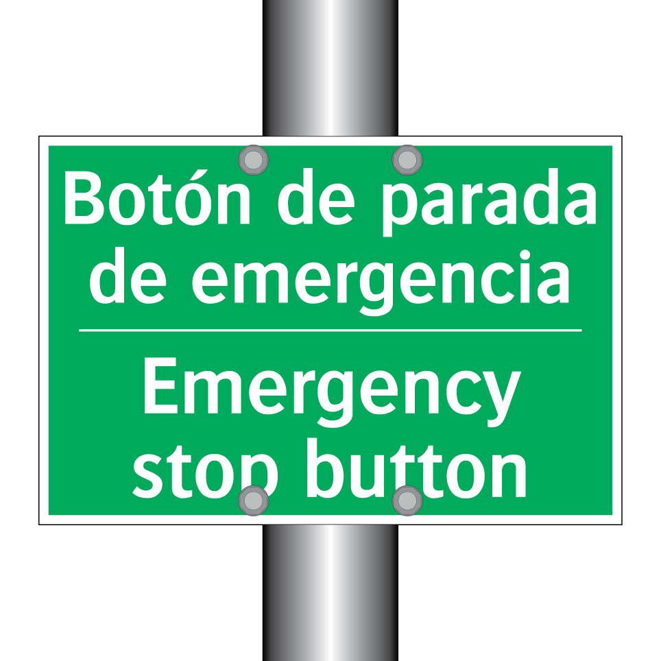 Botón de parada de emergencia - Emergency stop button