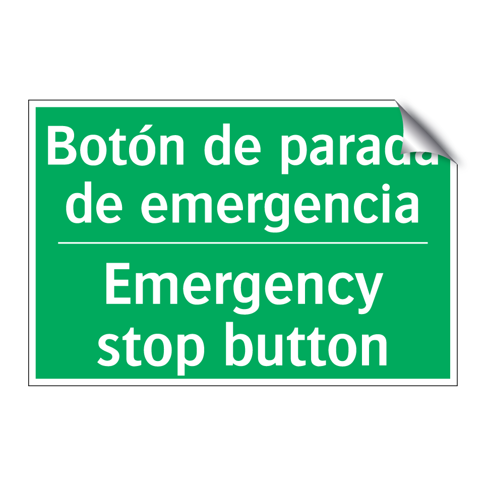 Botón de parada de emergencia - Emergency stop button
