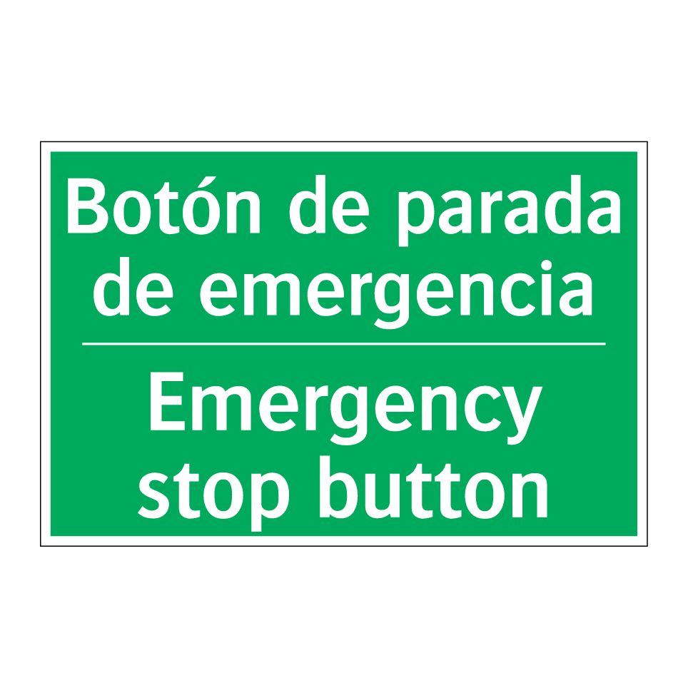 Botón de parada de emergencia - Emergency stop button