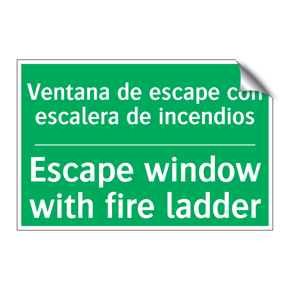 Ventana de escape con /.../ - Escape window with fire ladder