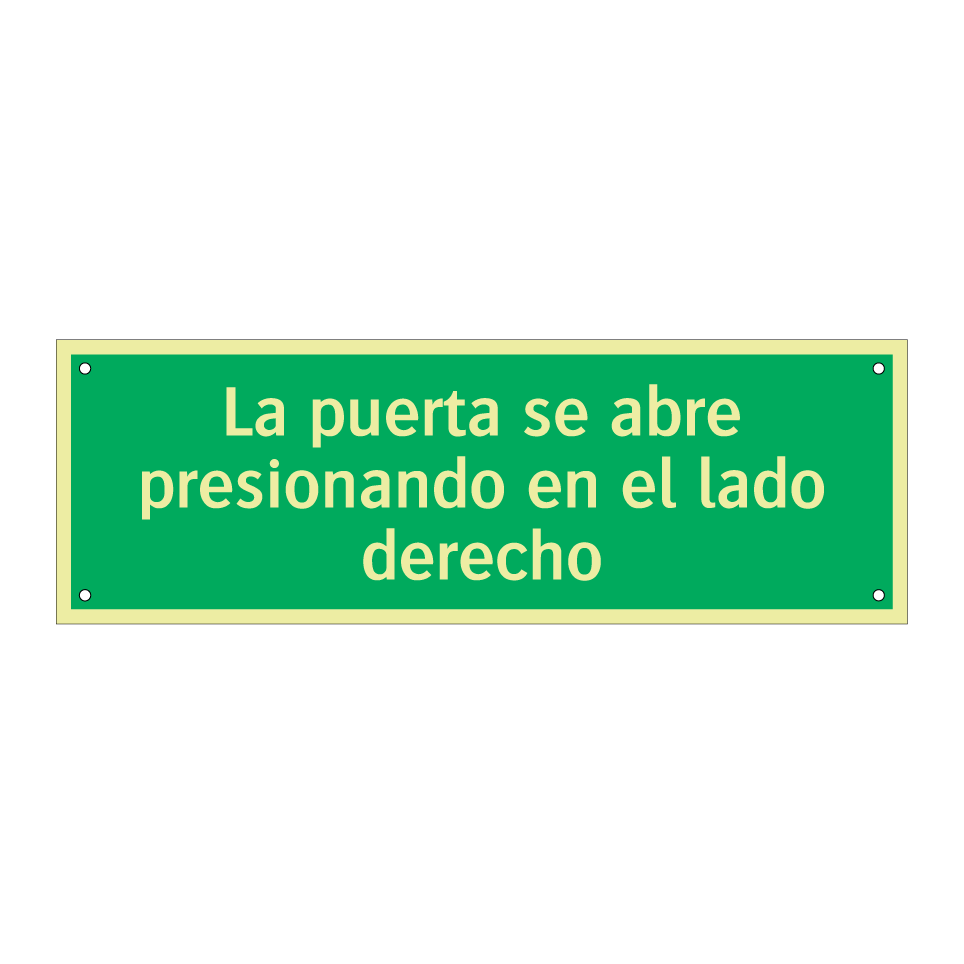 La puerta se abre presionando en el lado derecho