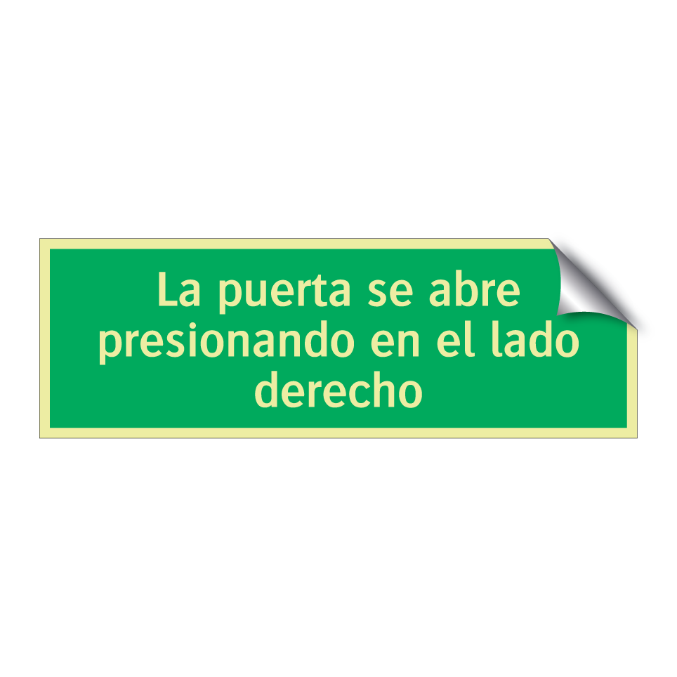 La puerta se abre presionando en el lado derecho