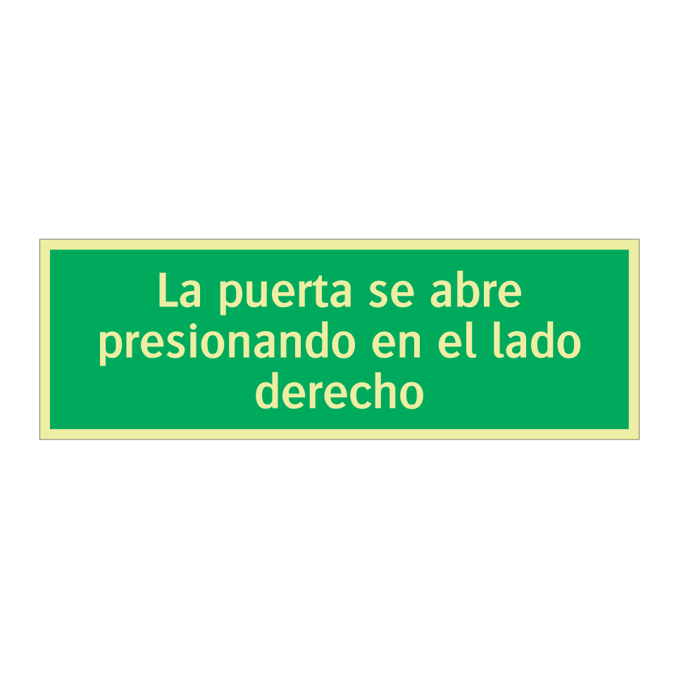 La puerta se abre presionando en el lado derecho