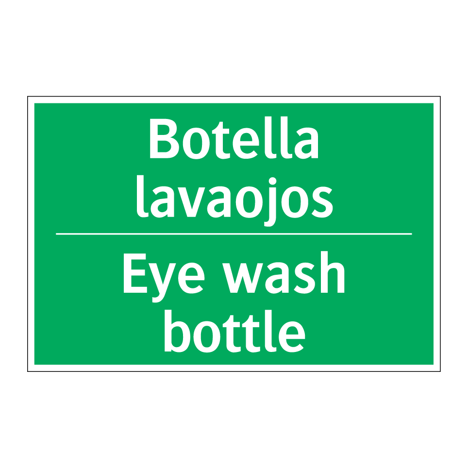 Botella lavaojos - Eye wash bottle