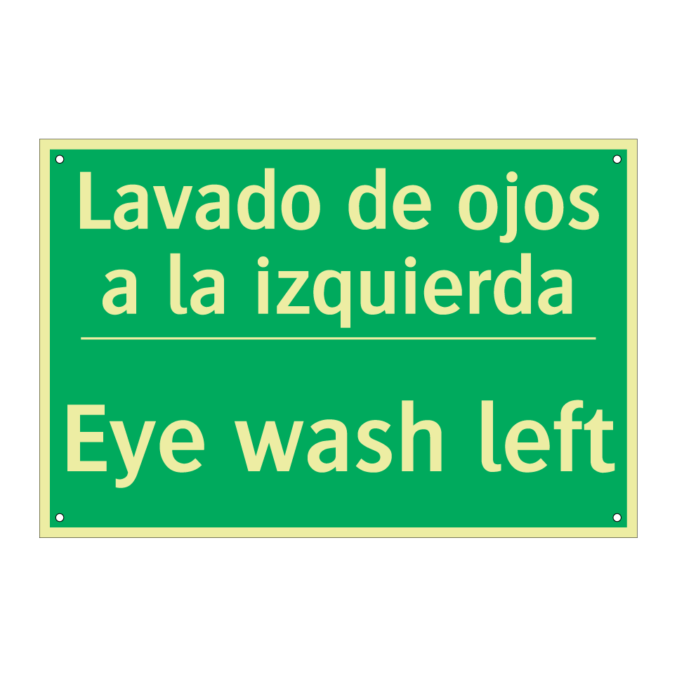 Lavado de ojos a la izquierda - Eye wash left