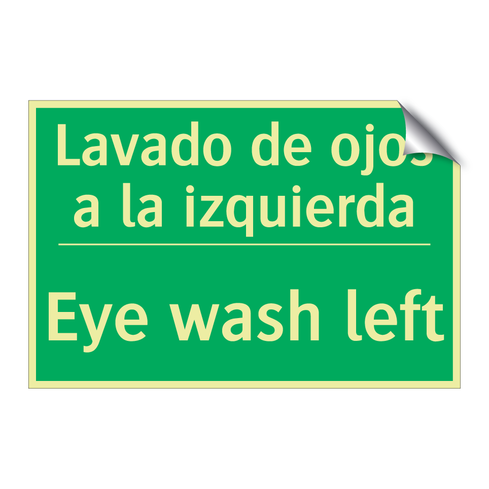 Lavado de ojos a la izquierda - Eye wash left