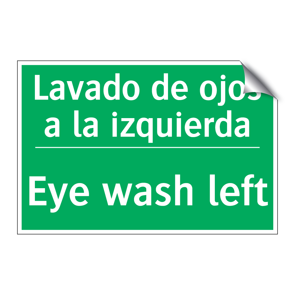 Lavado de ojos a la izquierda - Eye wash left