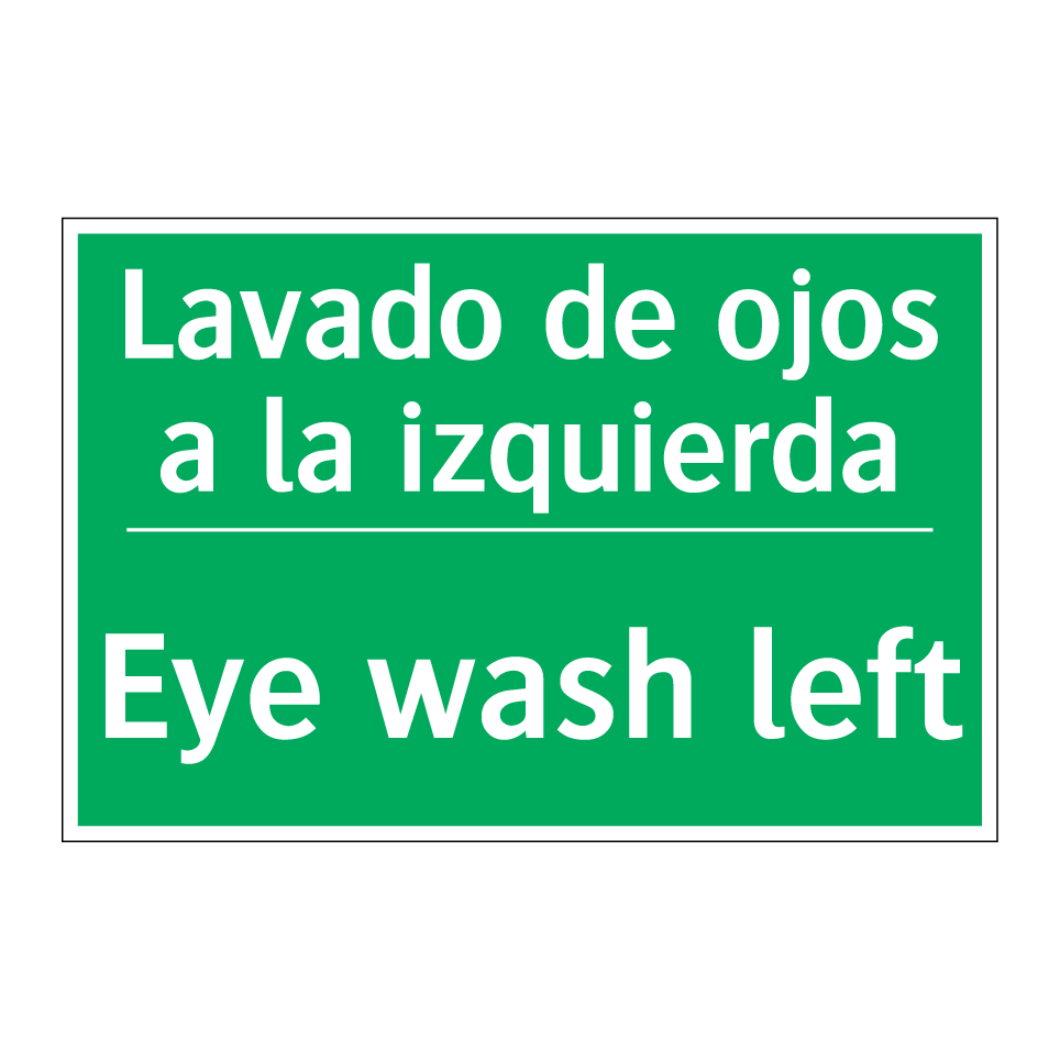 Lavado de ojos a la izquierda - Eye wash left