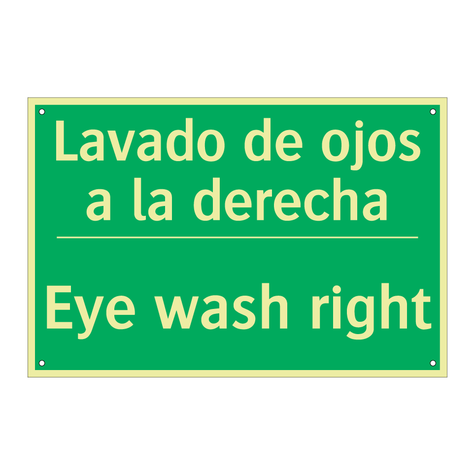 Lavado de ojos a la derecha - Eye wash right