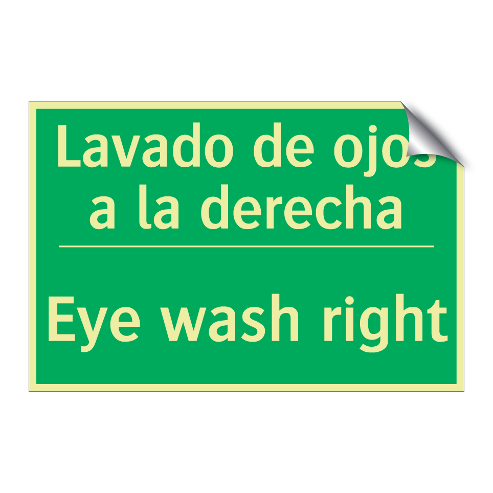 Lavado de ojos a la derecha - Eye wash right