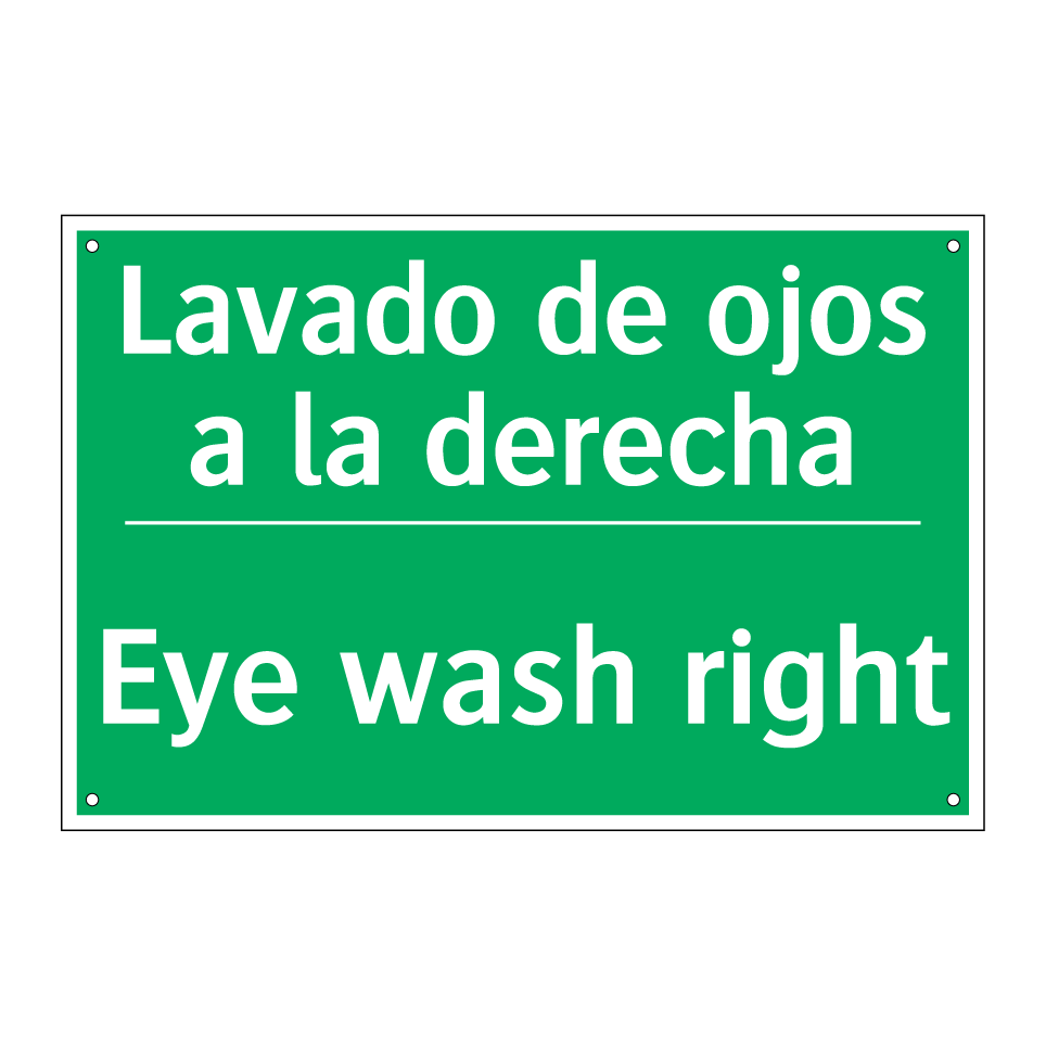 Lavado de ojos a la derecha - Eye wash right