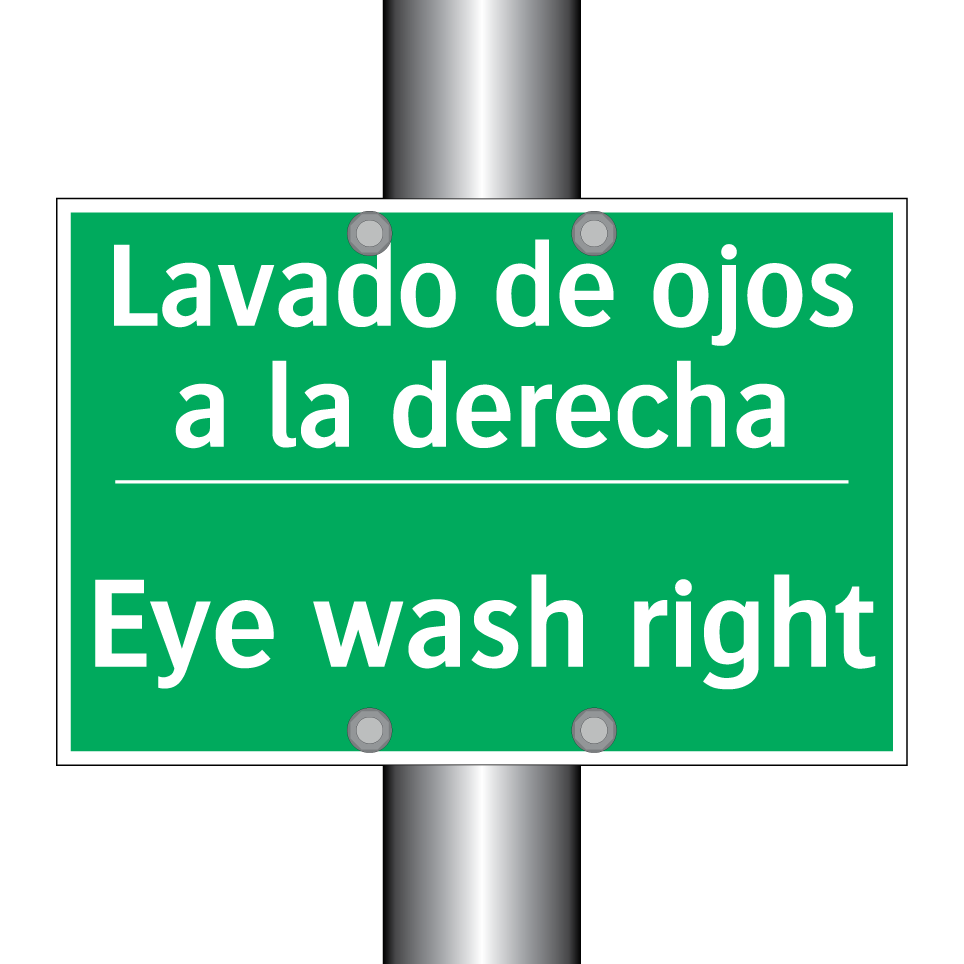 Lavado de ojos a la derecha - Eye wash right