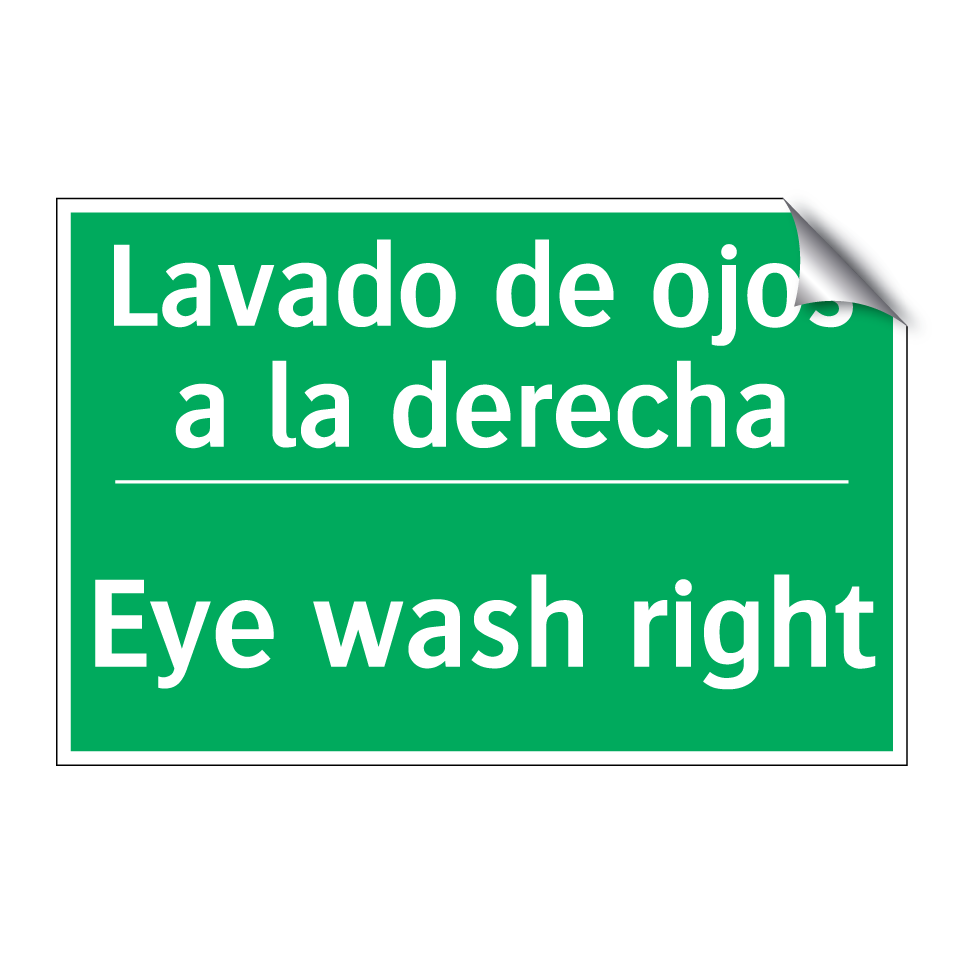 Lavado de ojos a la derecha - Eye wash right