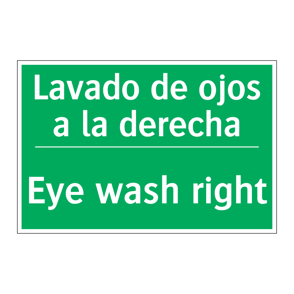 Lavado de ojos a la derecha - Eye wash right