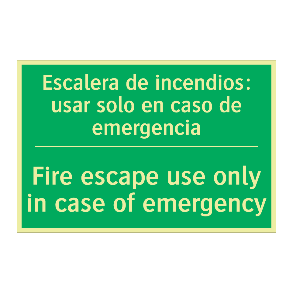 Escalera de incendios: usar /.../ - Fire escape use only in case /.../