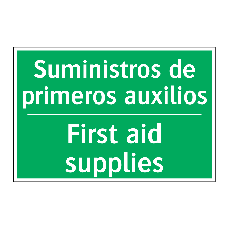 Suministros de primeros /.../ - First aid supplies