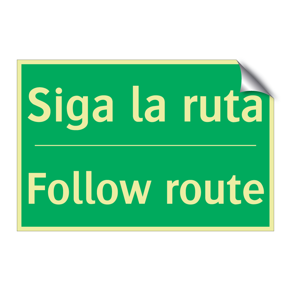 Siga la ruta - Follow route