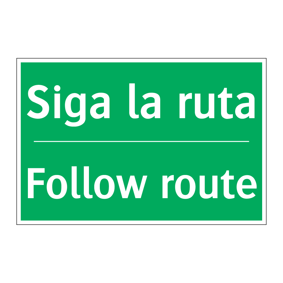 Siga la ruta - Follow route