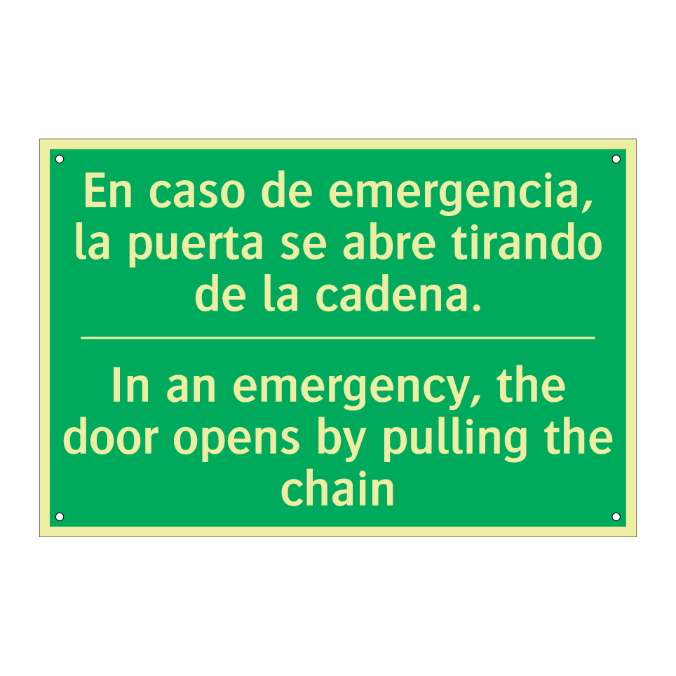 En caso de emergencia, la /.../ - In an emergency, the door /.../