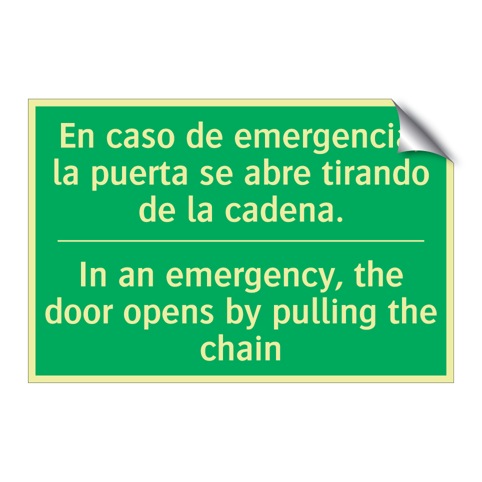 En caso de emergencia, la /.../ - In an emergency, the door /.../