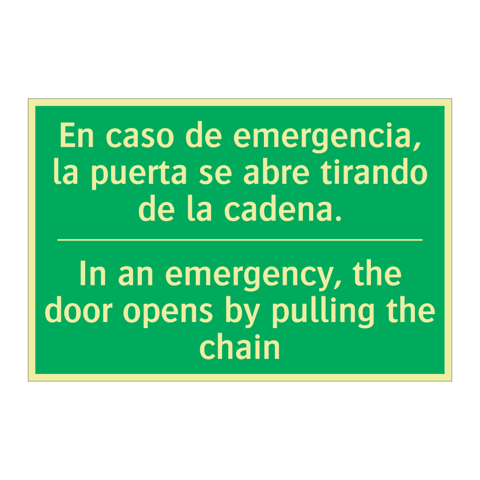 En caso de emergencia, la /.../ - In an emergency, the door /.../