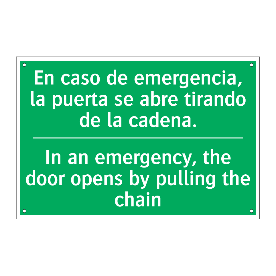 En caso de emergencia, la /.../ - In an emergency, the door /.../