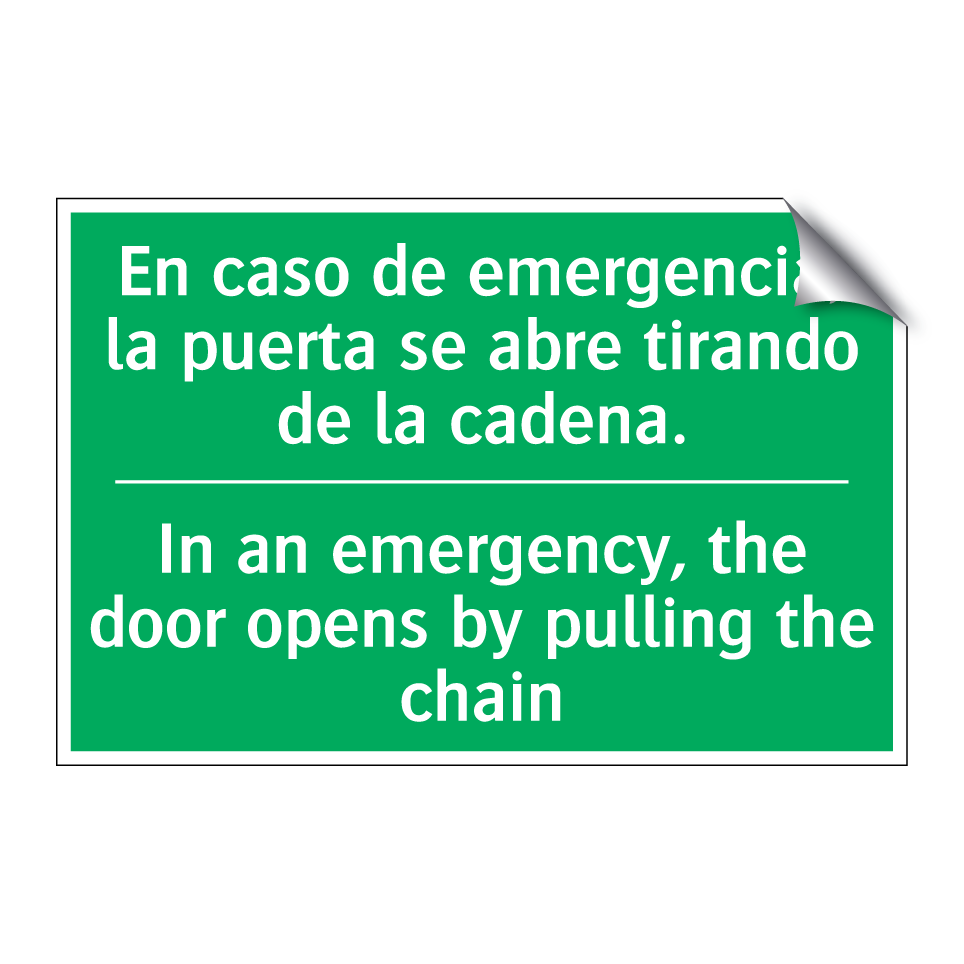En caso de emergencia, la /.../ - In an emergency, the door /.../