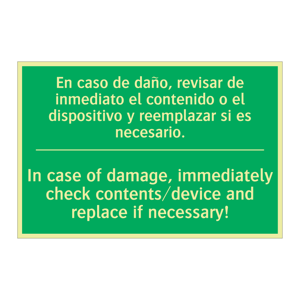 En caso de daño, revisar de /.../ - In case of damage, /.../