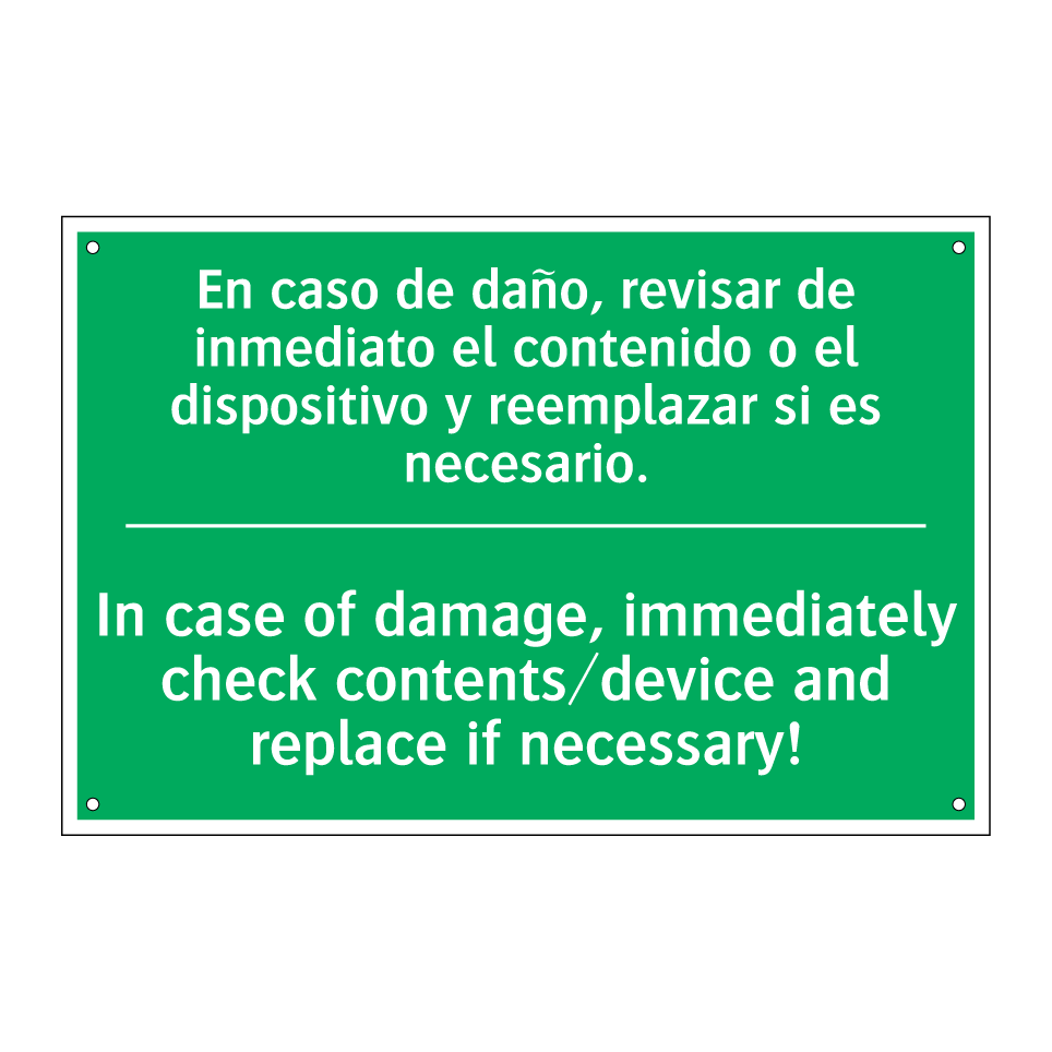 En caso de daño, revisar de /.../ - In case of damage, /.../