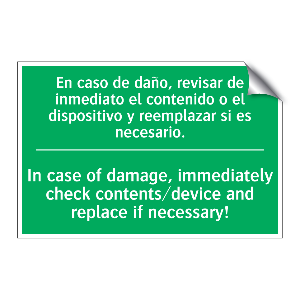 En caso de daño, revisar de /.../ - In case of damage, /.../