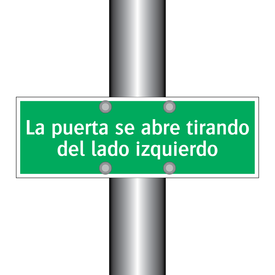 La puerta se abre tirando del lado izquierdo