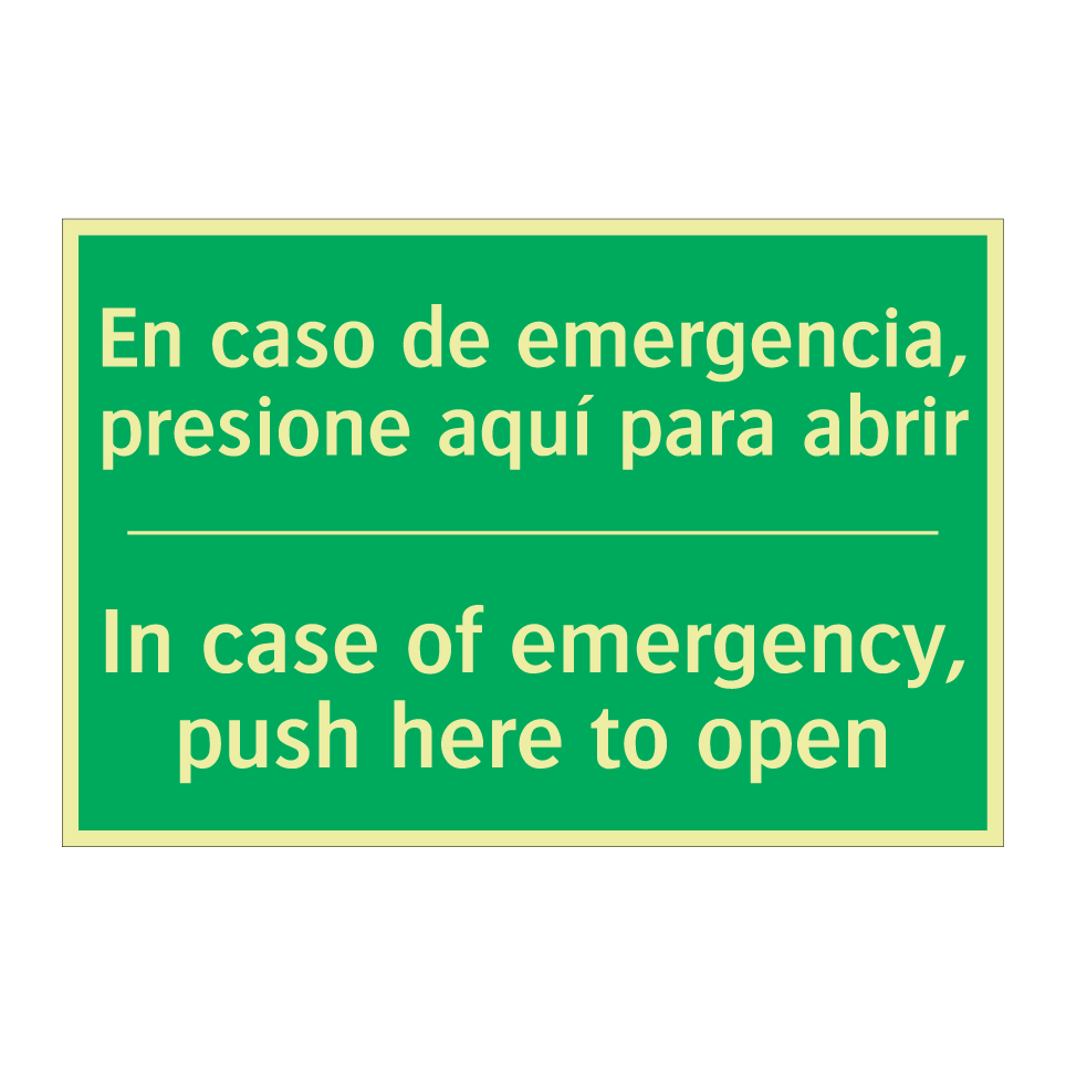En caso de emergencia, /.../ - In case of emergency, push /.../