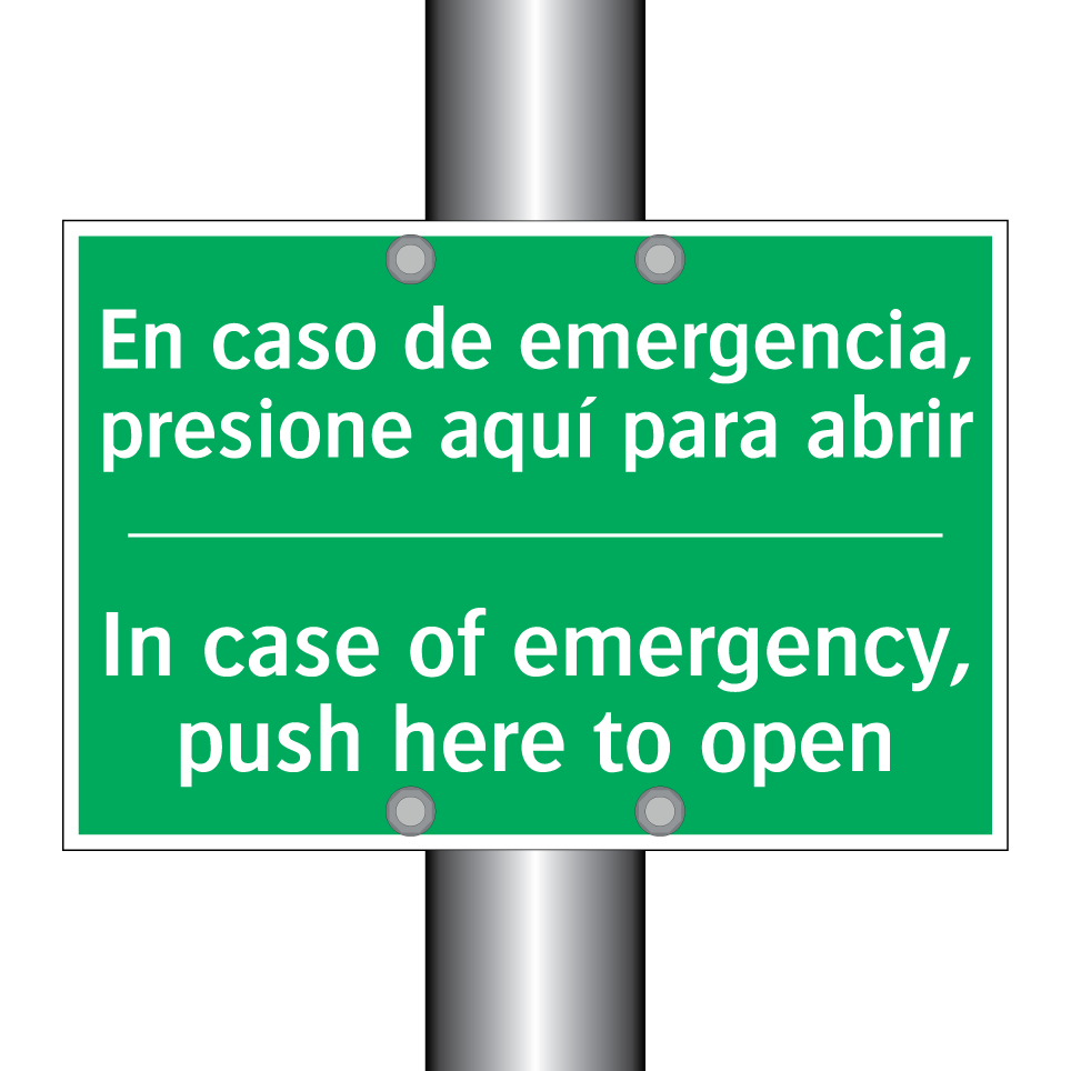 En caso de emergencia, /.../ - In case of emergency, push /.../