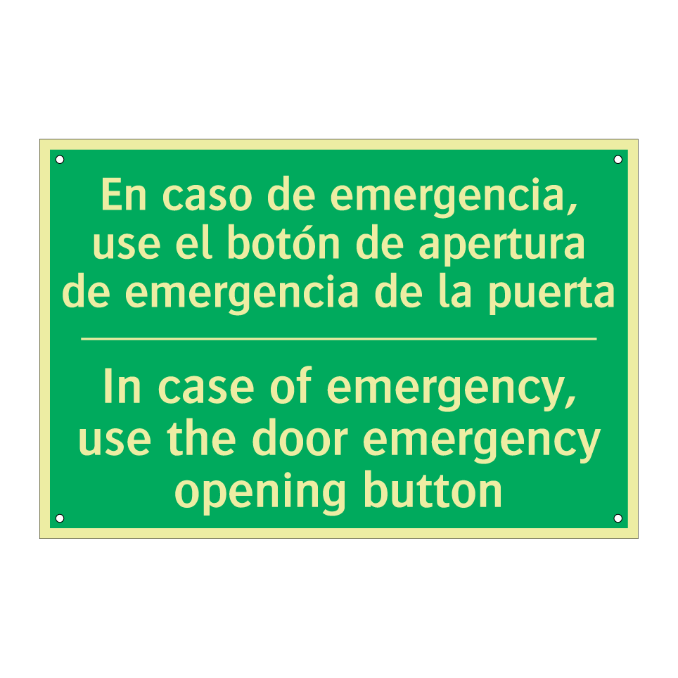 En caso de emergencia, use el /.../ - In case of emergency, use the /.../
