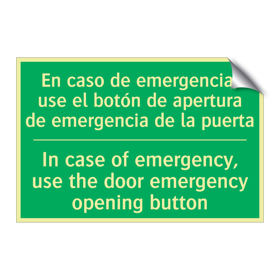 En caso de emergencia, use el /.../ - In case of emergency, use the /.../