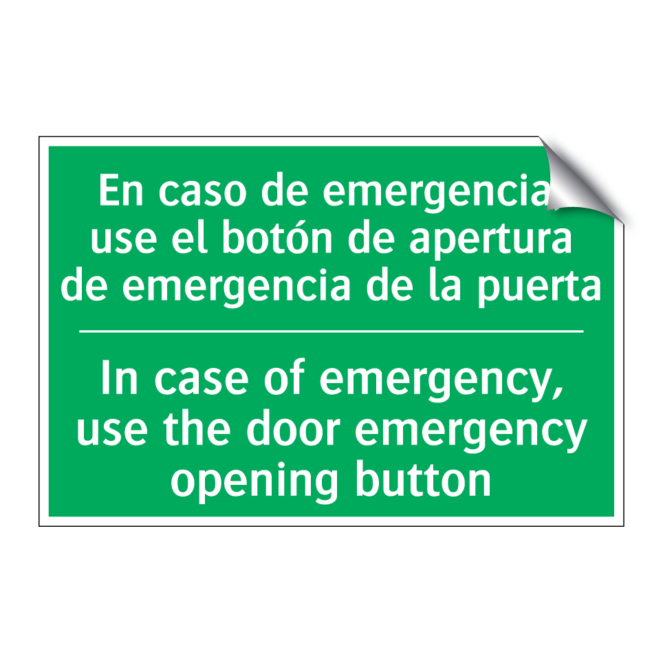 En caso de emergencia, use el /.../ - In case of emergency, use the /.../