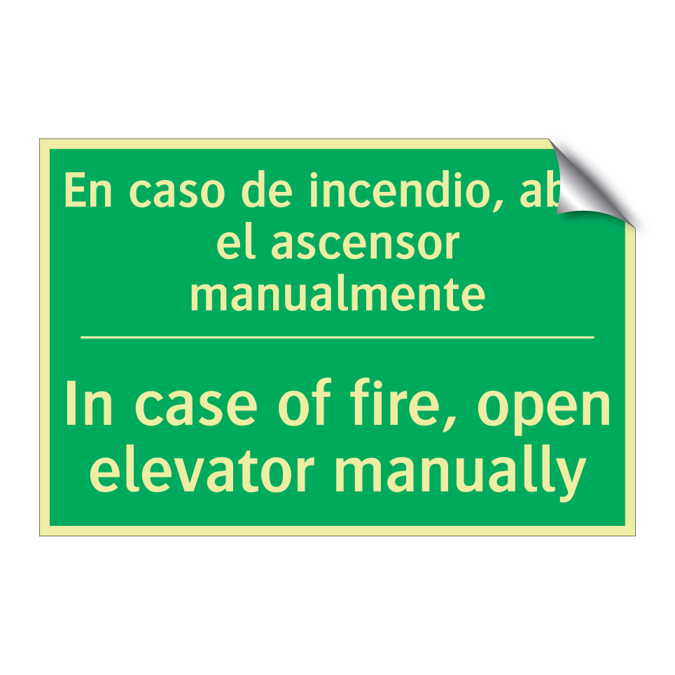En caso de incendio, abra el /.../ - In case of fire, open /.../