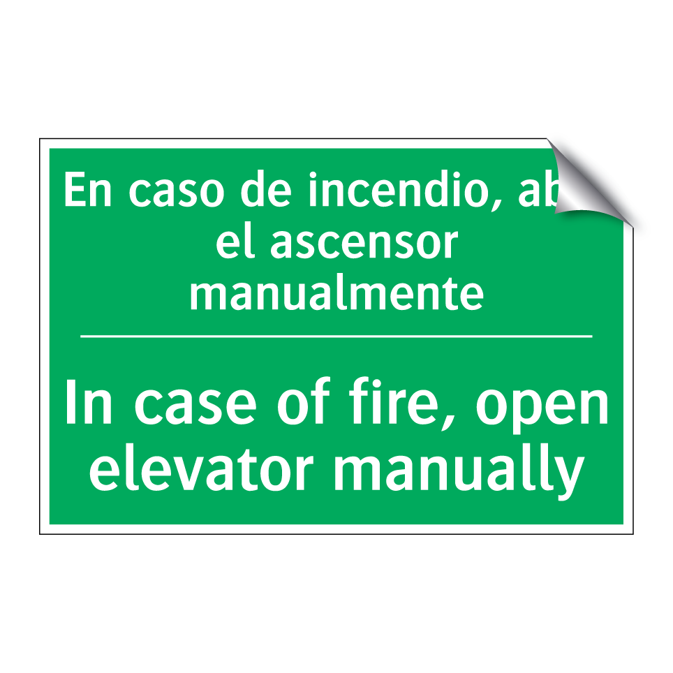 En caso de incendio, abra el /.../ - In case of fire, open /.../