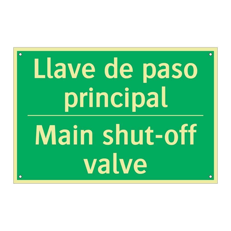 Llave de paso principal - Main shut-off valve