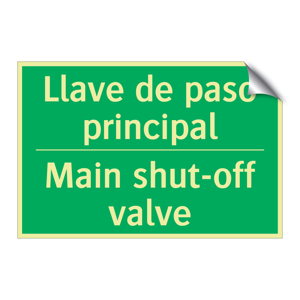 Llave de paso principal - Main shut-off valve