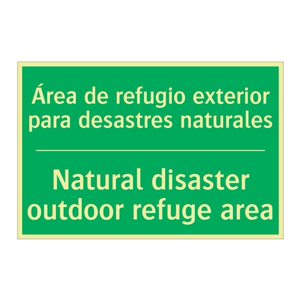Área de refugio exterior para /.../ - Natural disaster outdoor /.../