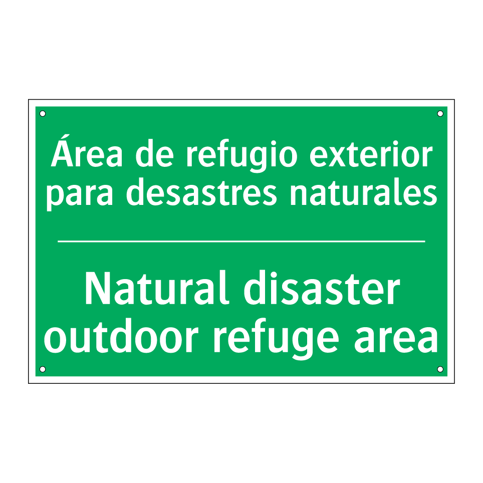 Área de refugio exterior para /.../ - Natural disaster outdoor /.../