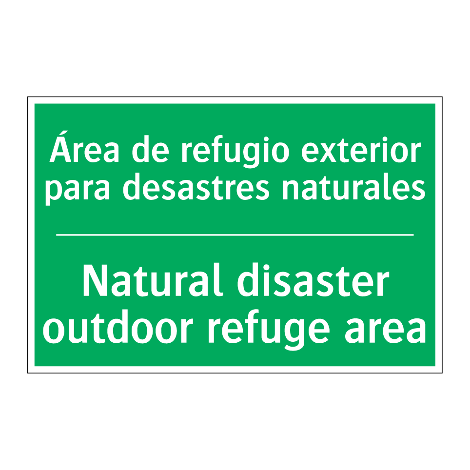 Área de refugio exterior para /.../ - Natural disaster outdoor /.../