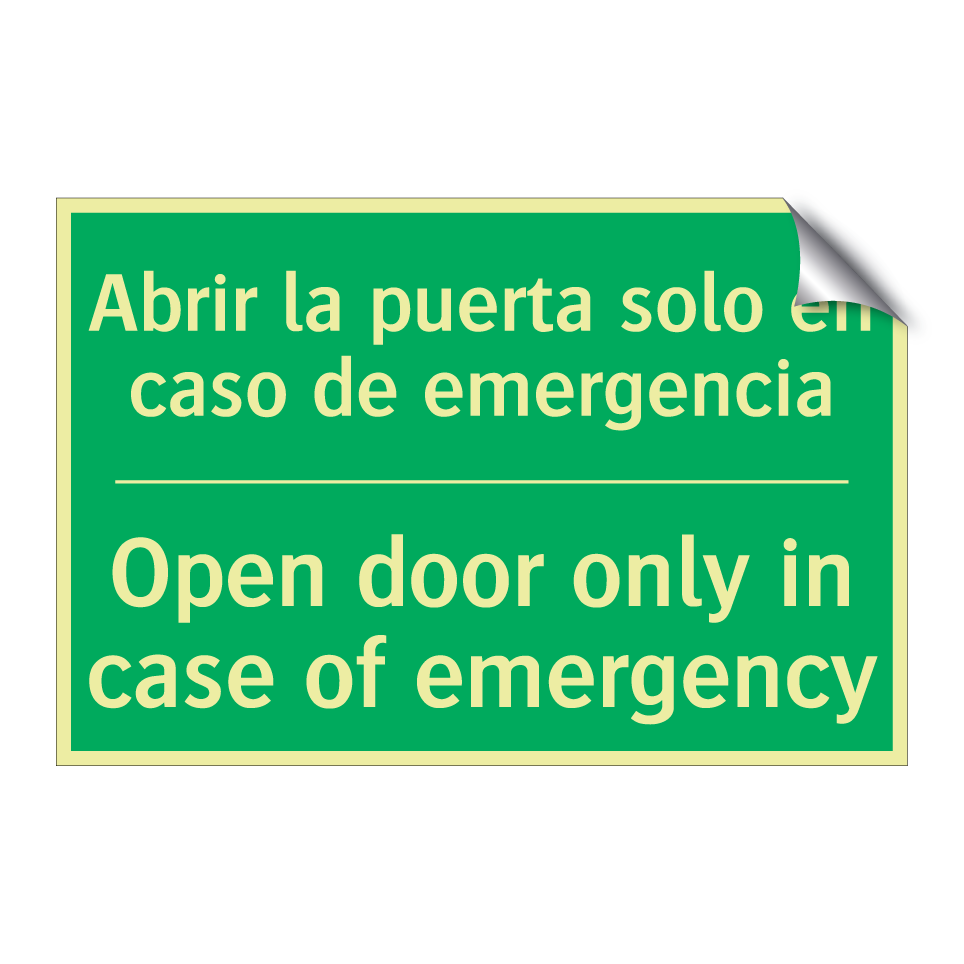 Abrir la puerta solo en caso /.../ - Open door only in case of /.../